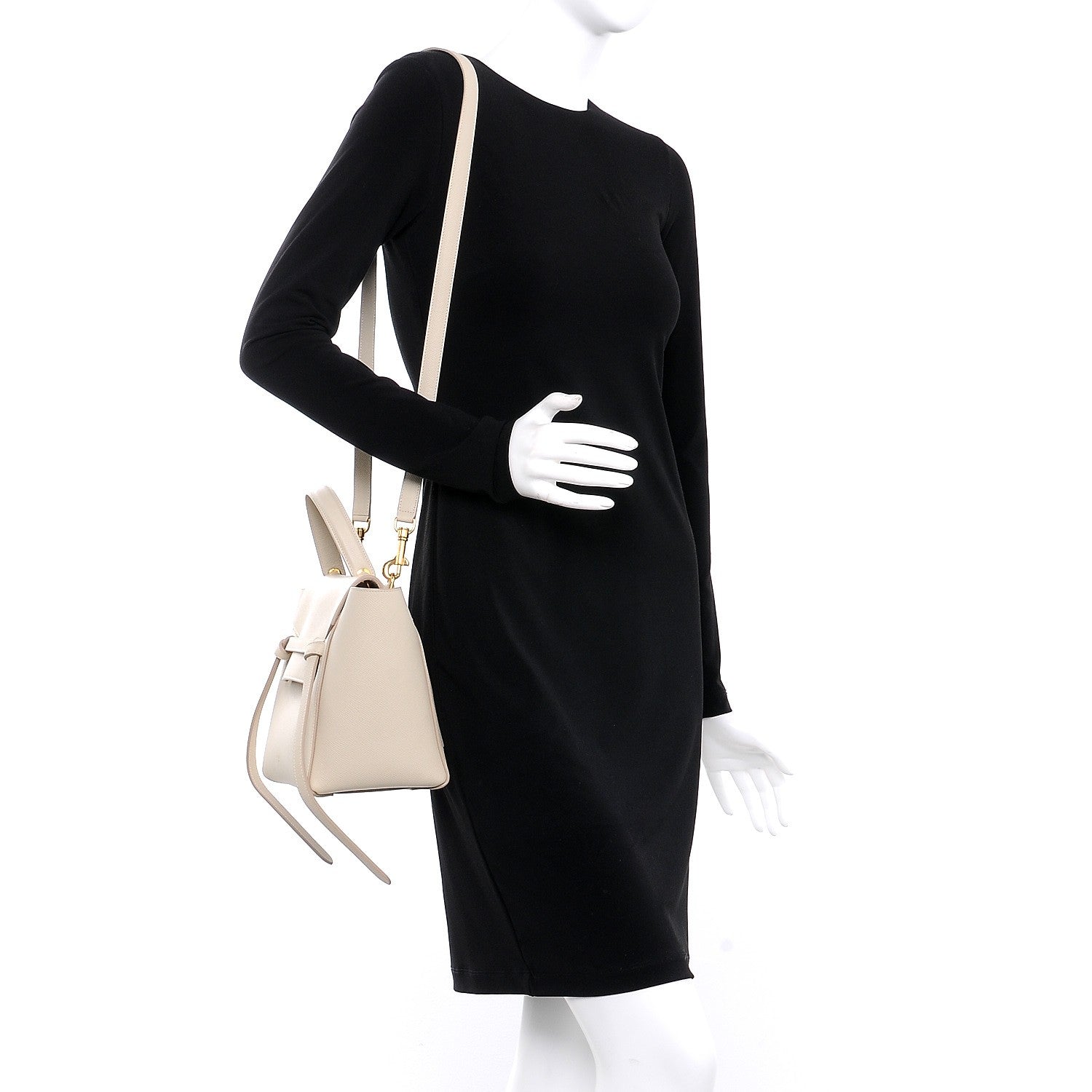 Celine Grained Calfskin Micro Belt Bag Linen 2 of 7