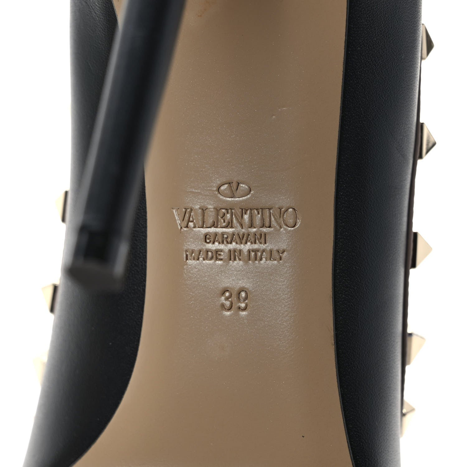 Valentino Garavani Nappa Rockstud 100mm Pumps 39 Black Poudre 6 of 7