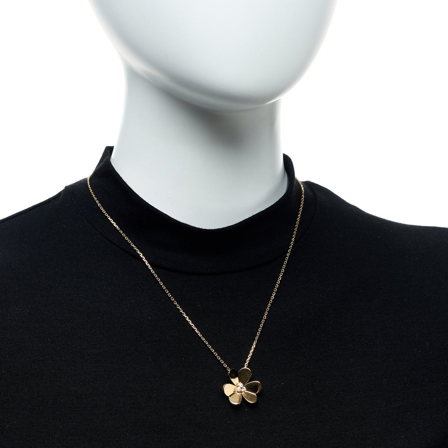 18K Yellow Gold Diamond Large Frivole Pendant Necklace