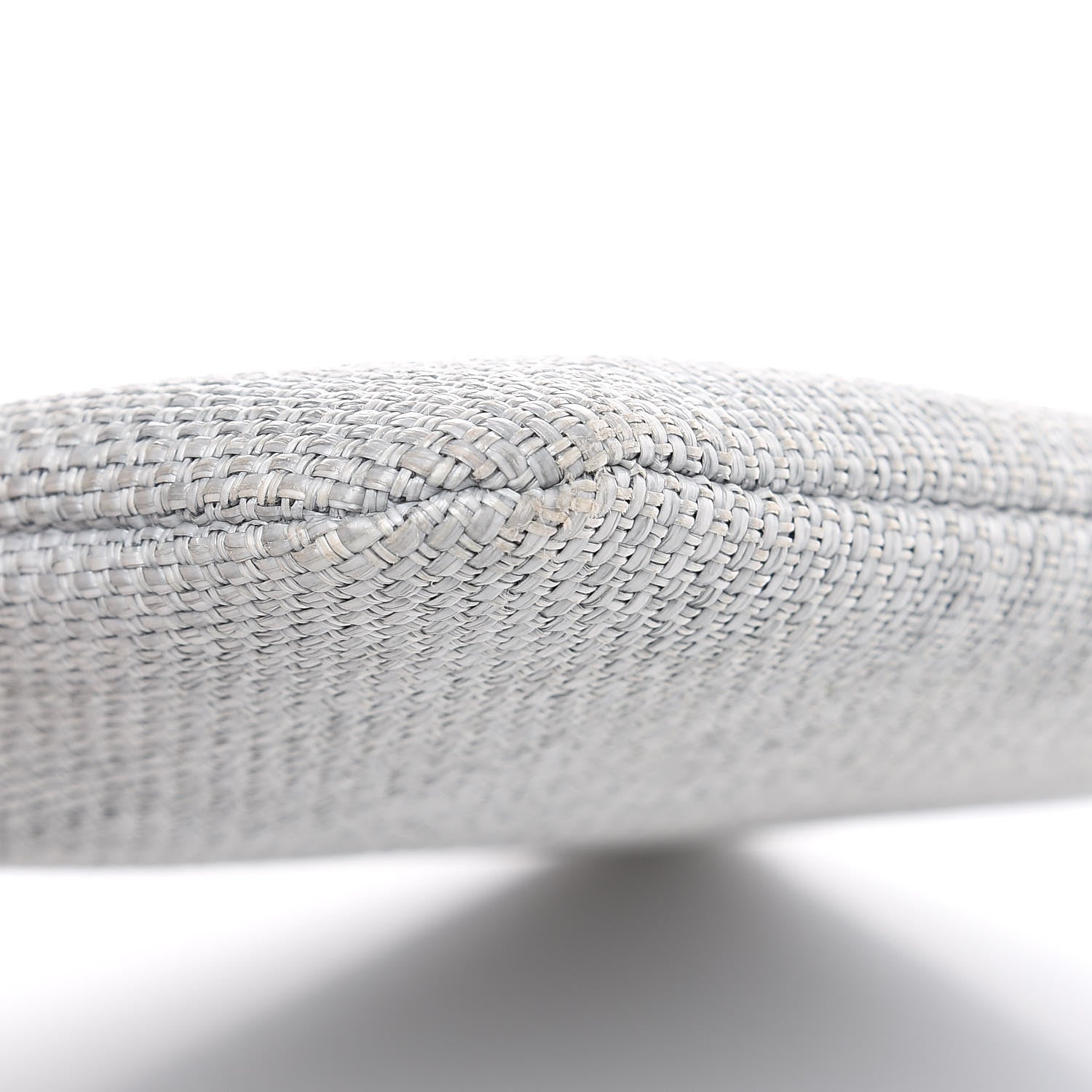 Chanel Woven Straw Raffia Medium Deauville Pouch Grey 10 of 12