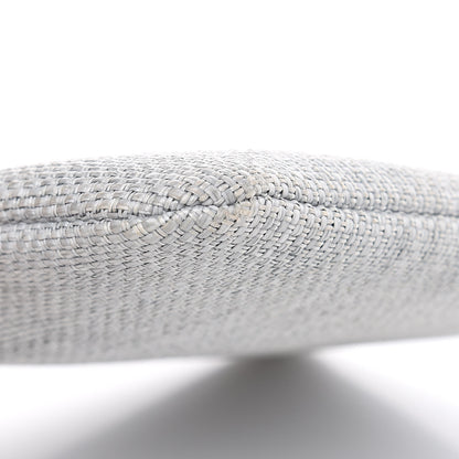 Chanel Woven Straw Raffia Medium Deauville Pouch Grey 10 of 12