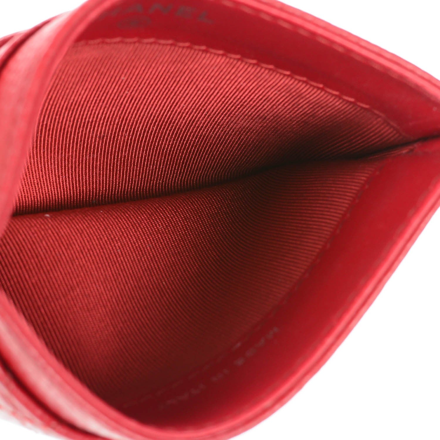 Chanel Caviar Quilted Card Holder Red 8 of 10