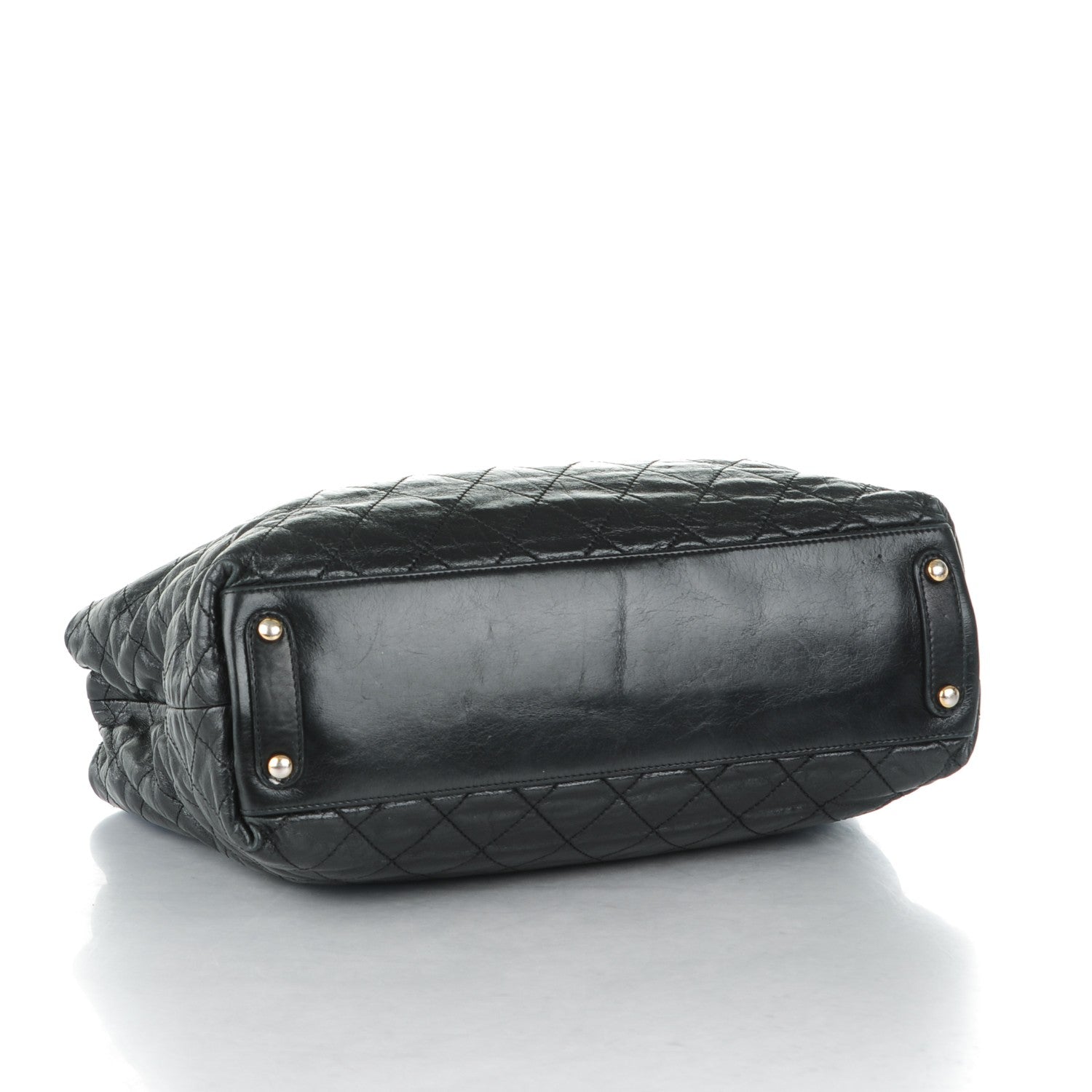 Chanel Glazed Calfskin Stingray Large Bindi CC Tote Black 4 of 12