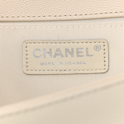 Chanel Caviar Quilted Medium Boy Flap White 6 of 15