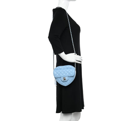 Chanel Lambskin Quilted CC In Love Heart Bag Light Blue 2 of 10