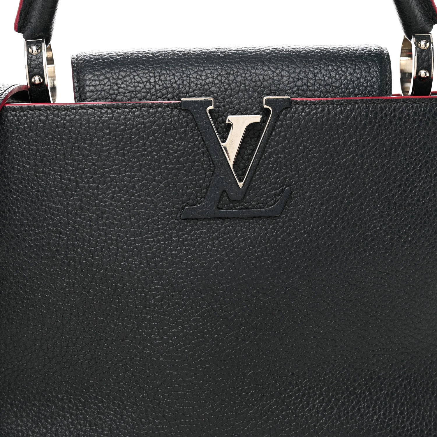Louis Vuitton Taurillon Capucines PM Cobalt Fuchsia 7 of 9
