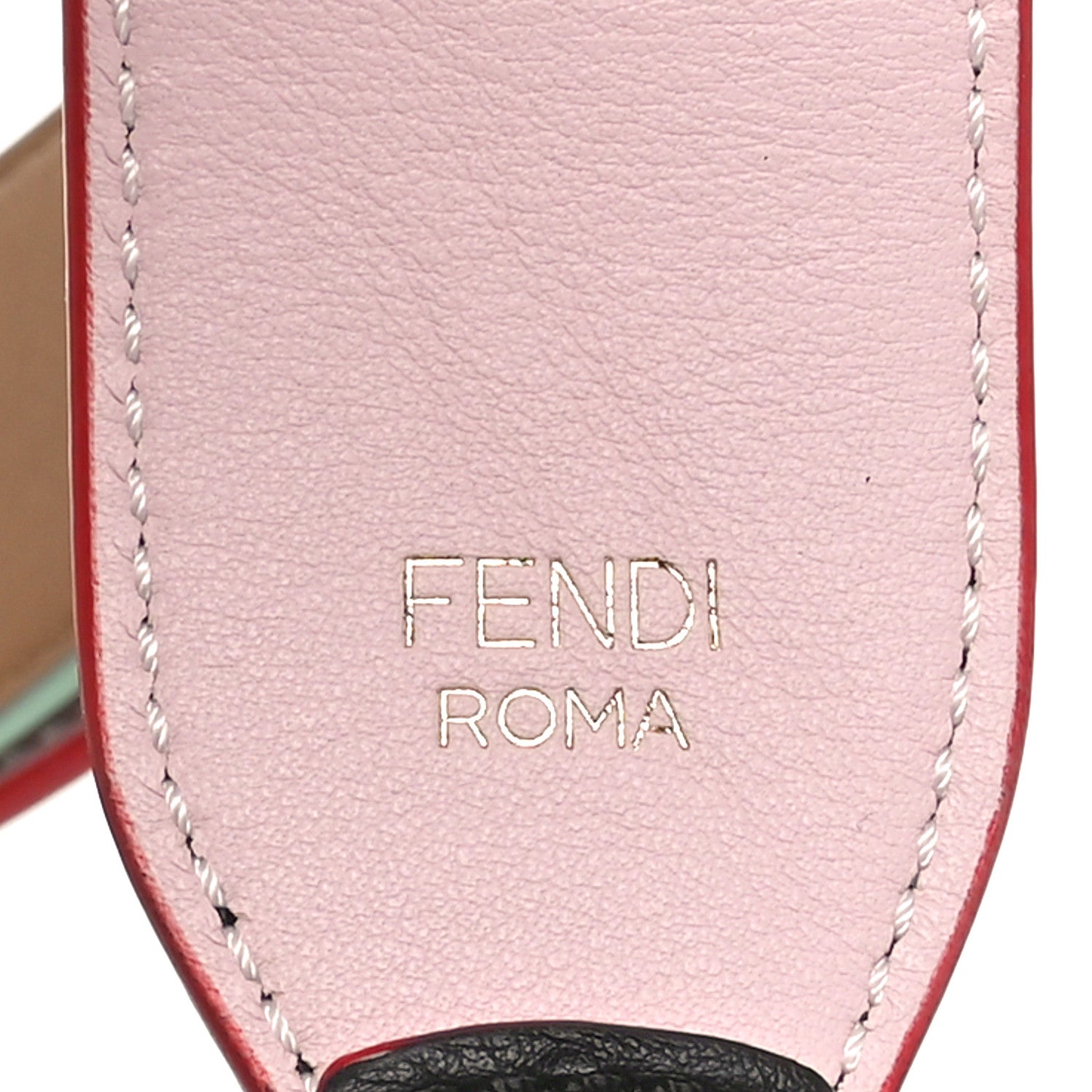 Fendi Vitello Dolce Tri-Color Buttoned Strap You Black Peonia Cuoio 3 of 4