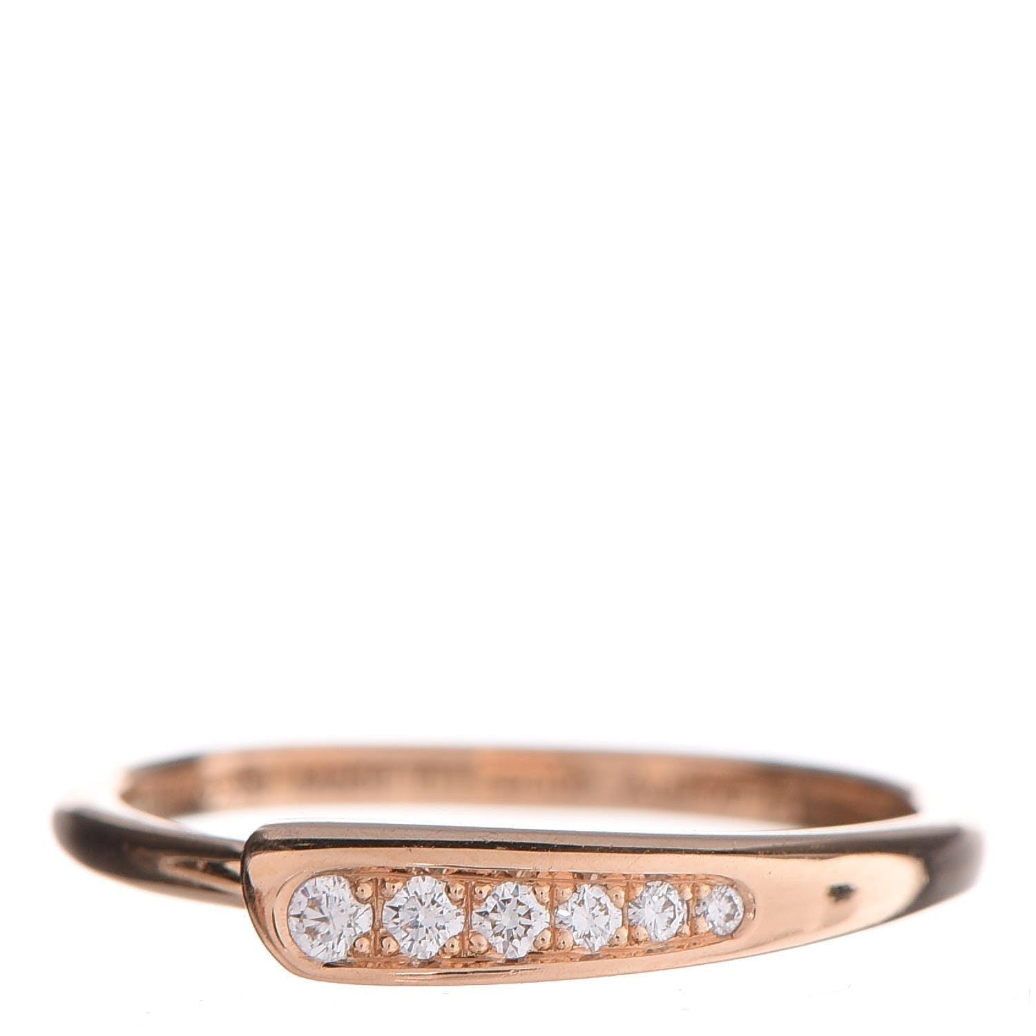 Hermes 18K Rose Gold Diamond Chaine d'Ancre Punk Ring 51 5.75 1 of 7