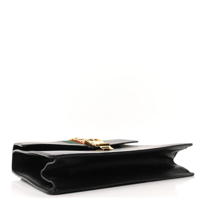 Gucci Calfskin Medium Sylvie Top Handle Bag Black 4 of 10