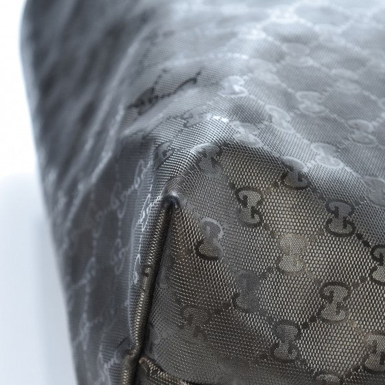 Imprime Monogram Medium Zippered Shopping Tote Pewter