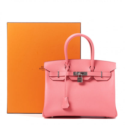 Hermes Epsom Birkin 30 Rose Azalee 30 of 30