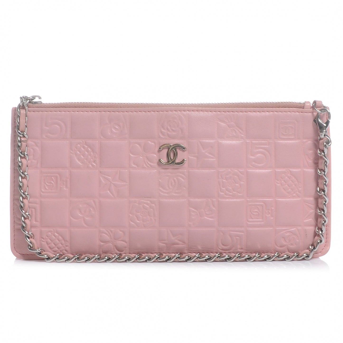 Lambskin Precious Symbols Pochette Pink