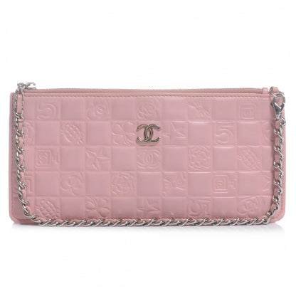 Chanel Lambskin Precious Symbols Pochette Pink 1 of 7