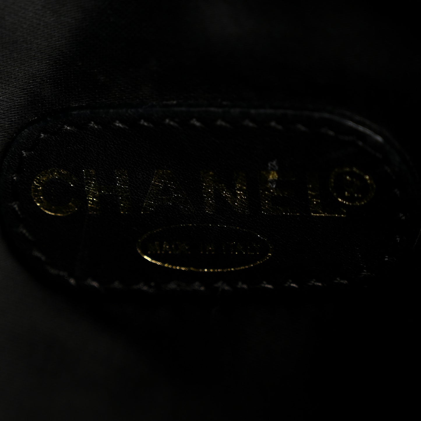 Caviar Logo Shoulder Bag Black