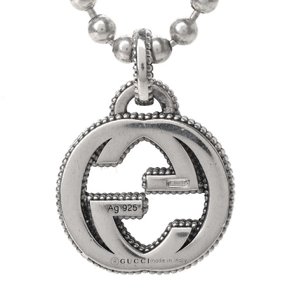 Gucci Sterling Silver Interlocking Circle GG Pendant Necklace 4 of 8
