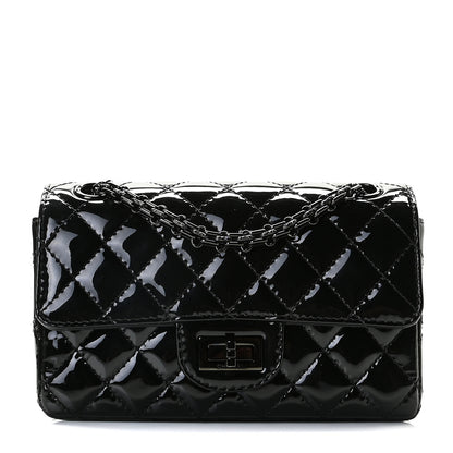 Chanel Patent Calfskin Quilted 2.55 Reissue Mini Flap So Black 1 of 10
