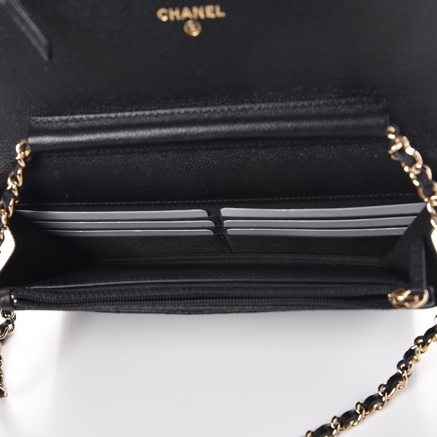 Chanel Caviar Quilted Boy Wallet On Chain WOC Black 5 of 9
