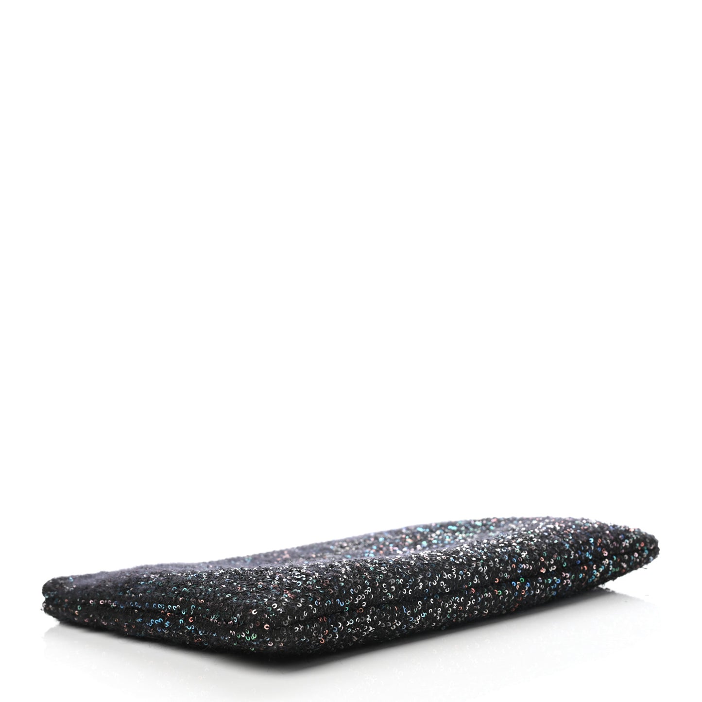 Canvas Sequin Medium Deauville Cosmetic Pouch Black