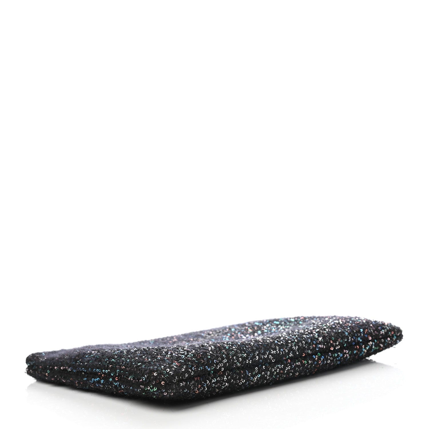 Chanel Canvas Sequin Medium Deauville Cosmetic Pouch Black 4 of 7