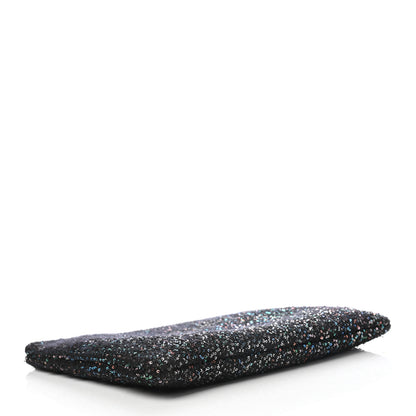 Chanel Canvas Sequin Medium Deauville Cosmetic Pouch Black 4 of 7