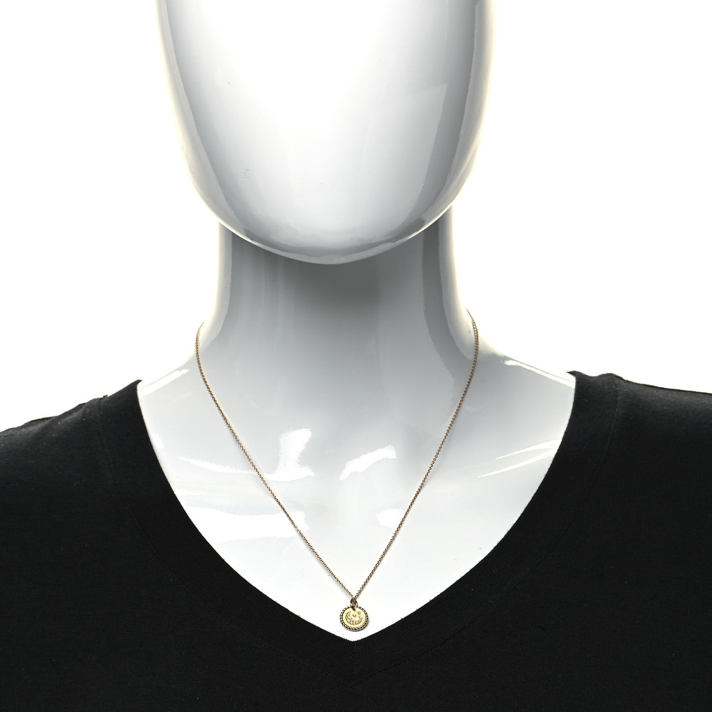 18K Yellow Gold Diamond Yellow Sapphire Cable Collectibles Moon and Stars Pendant Necklace