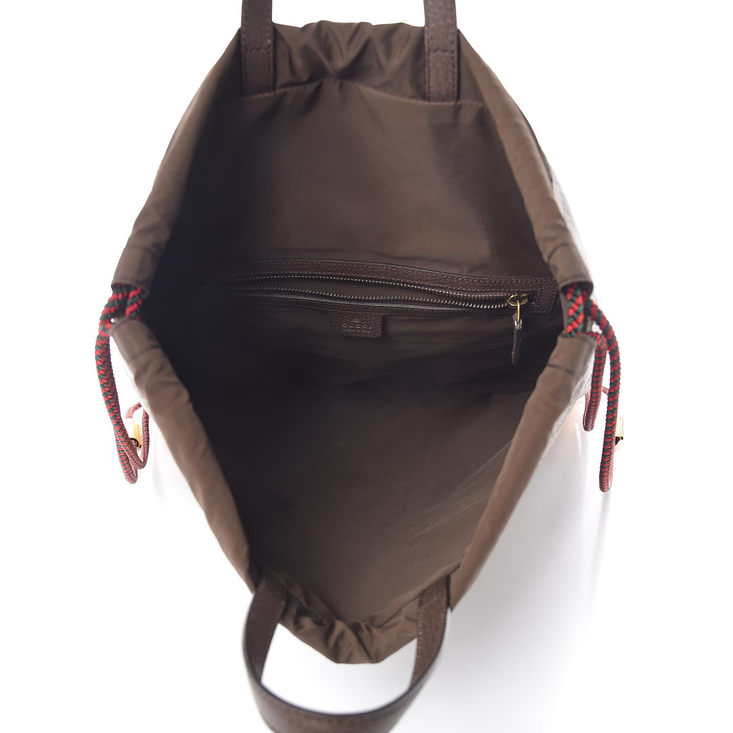Gucci GG Supreme Monogram Neo Vintage Drawstring Backpack Beige New Acero Crop 5 of 10
