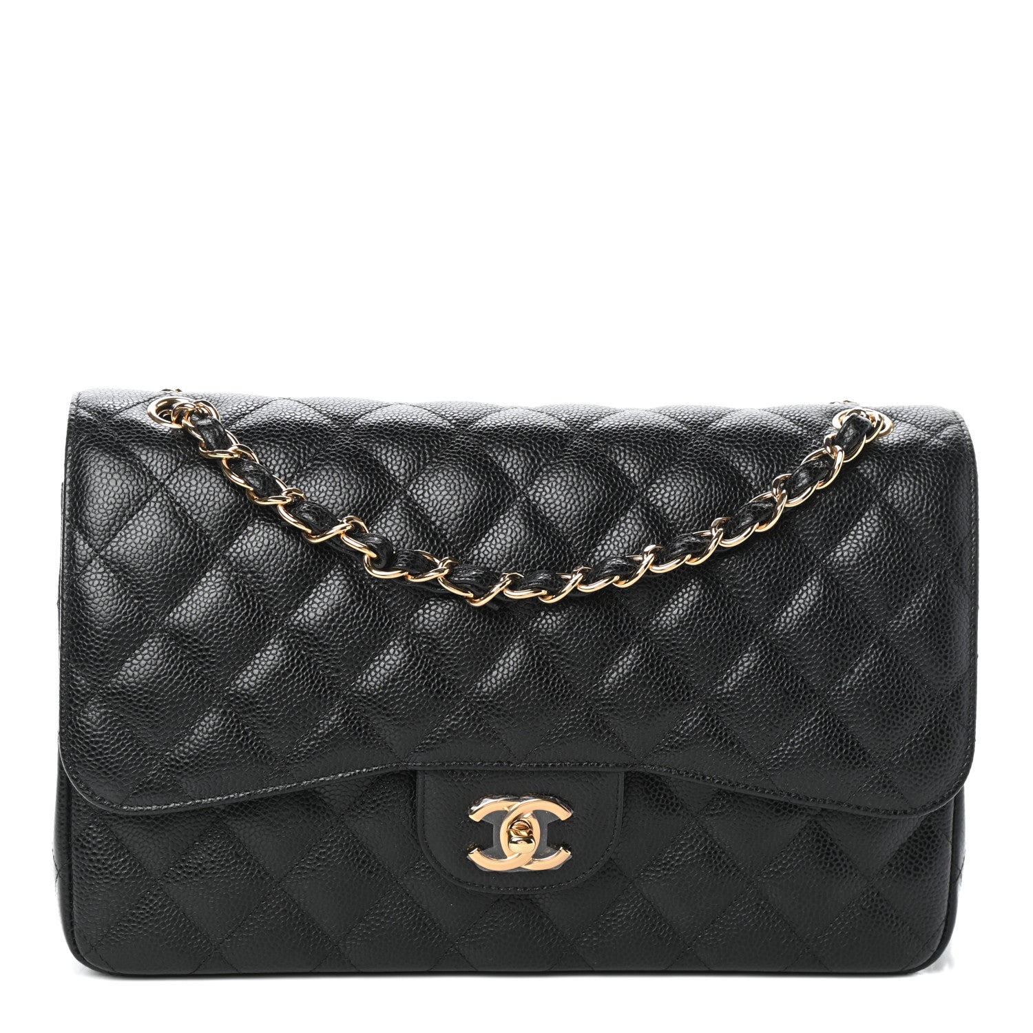 Chanel Caviar Quilted Jumbo Double Flap Black 1 of 10