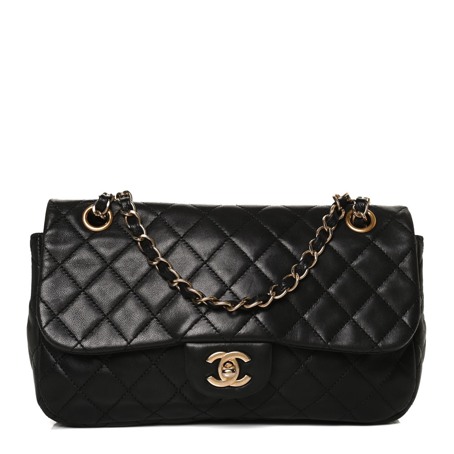 Chanel Lambskin Quilted Single Flap Black 1 of 15