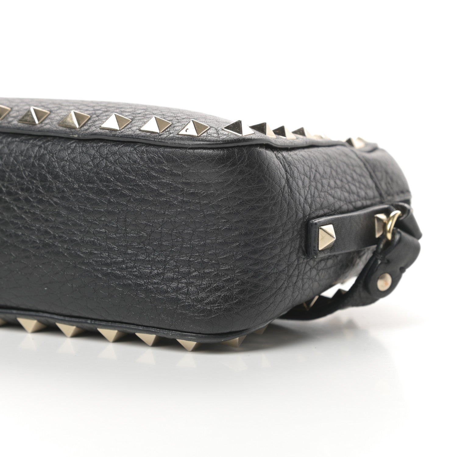 Valentino Garavani Pebbled Calfskin Rockstud Camera Crossbody Bag Black 9 of 16