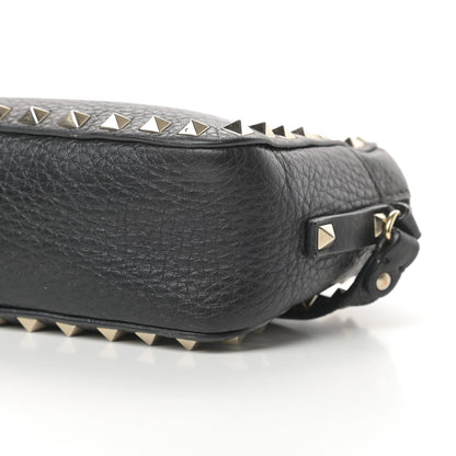 Valentino Garavani Pebbled Calfskin Rockstud Camera Crossbody Bag Black 9 of 16
