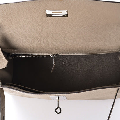 Hermes Taurillon Clemence Kelly Retourne 28 Gris Tourterelle 7 of 27
