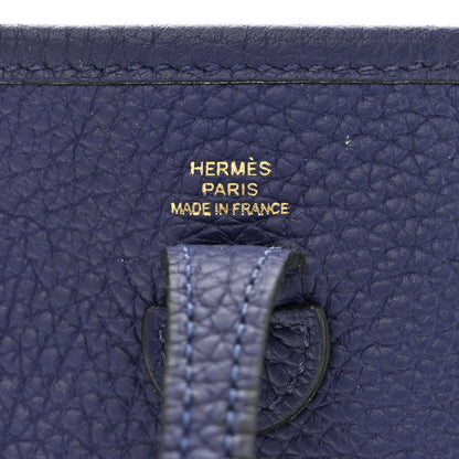 Hermes Taurillon Clemence Amazone Evelyne TPM Bleu Encre 6 of 11