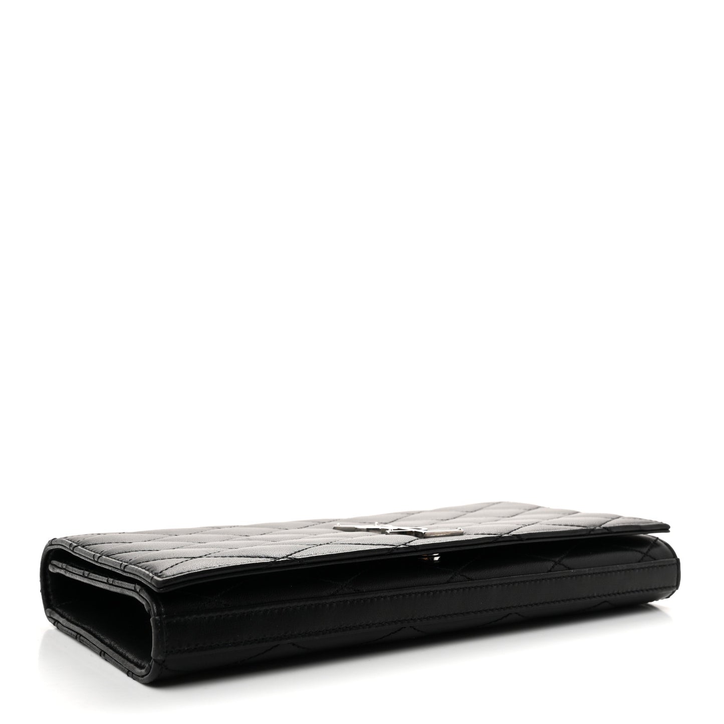 Lambskin Quilted Kate Clutch Black