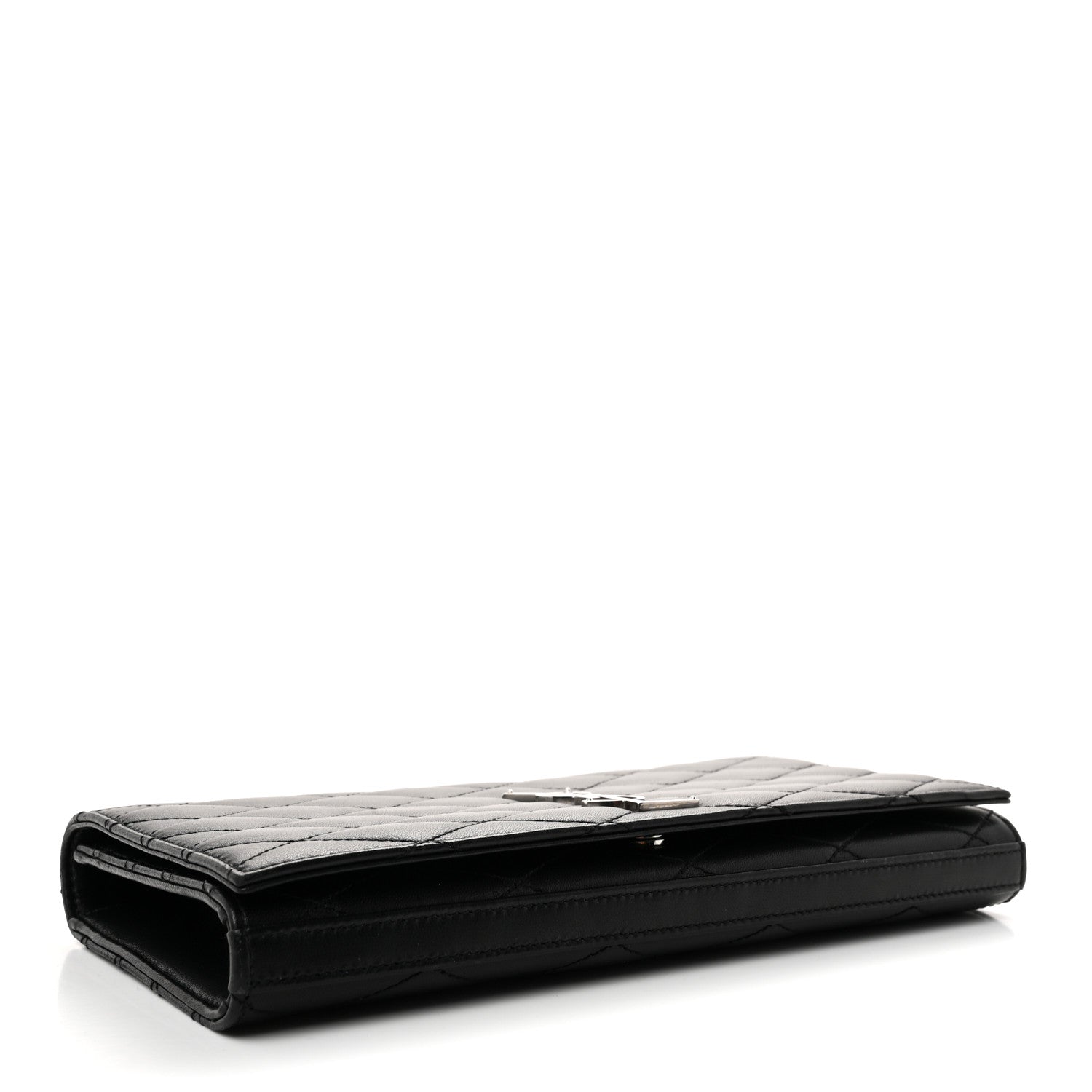 Saint Laurent Lambskin Quilted Kate Clutch Black 4 of 8