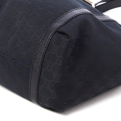 Gucci Monogram New Ladies Web Tote Black 5 of 8