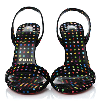 Christian Louboutin Suede O Marylin Sandals Heels 37 Black Multicolor 2 of 7