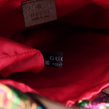 Gucci Brocade Animalier Bow Drawstring Backpack Multicolor 9 of 10