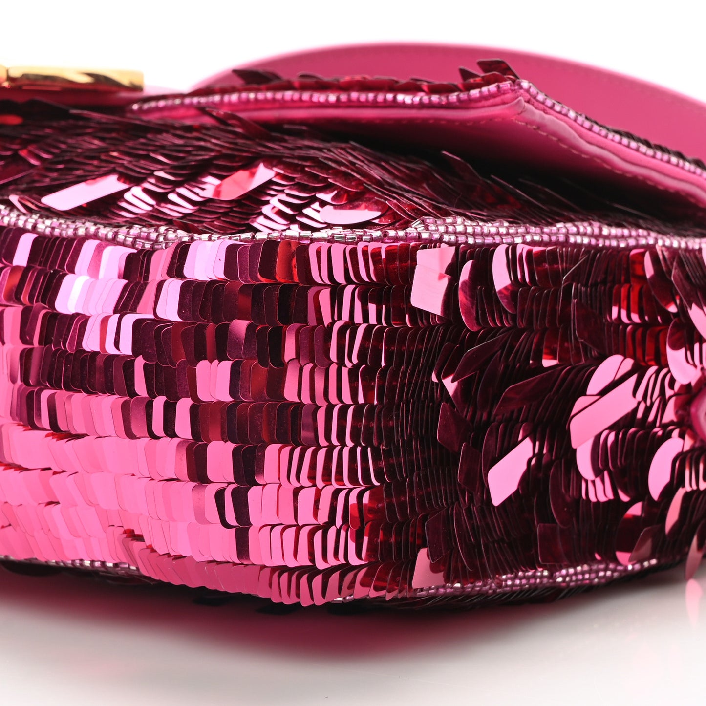 Sequin Paillettes Vitello Grace Sex and the City Baguette Ciclamino Pilar