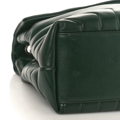 Saint Laurent Calfskin Y Quilted Monogram Medium Loulou Chain Satchel Dark Leaf 7 of 8