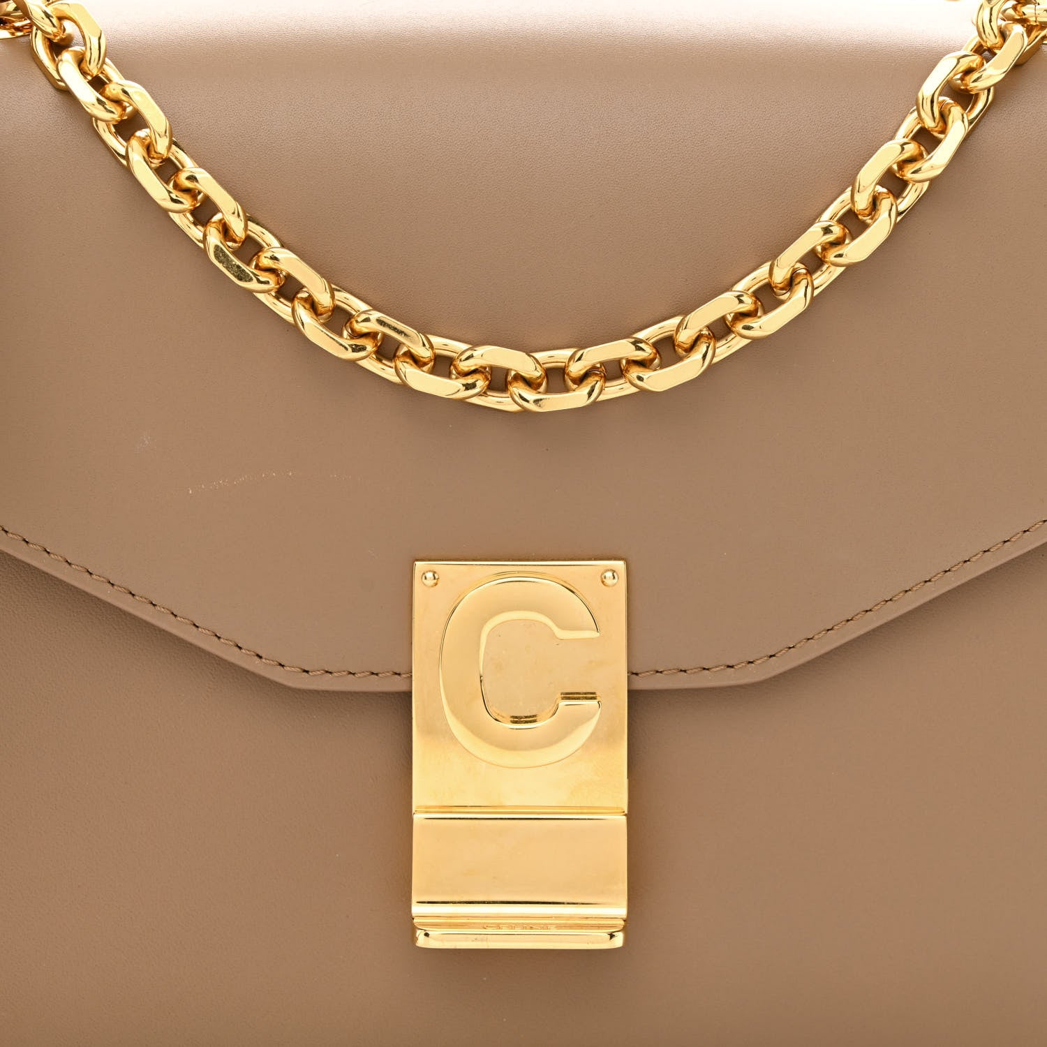 Celine Shiny Calfskin Medium C Bag Light Camel 9 of 11