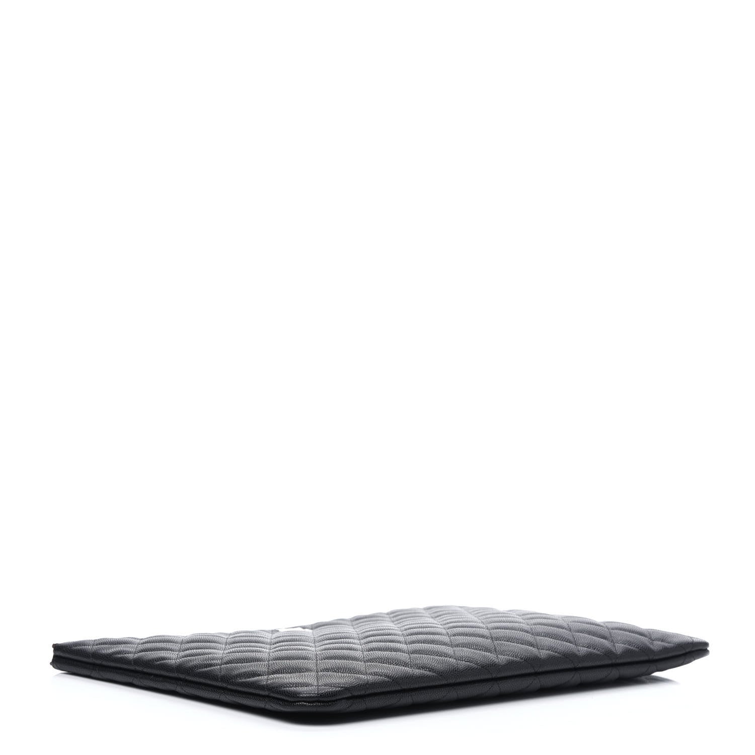 Chanel Caviar Quilted Large Cosmetic Case Black 4 of 9