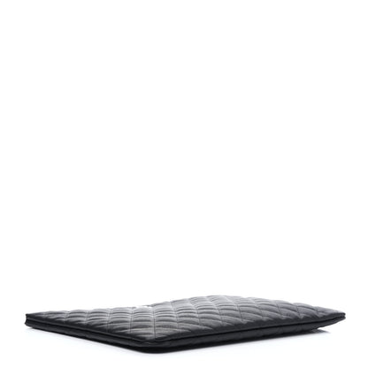 Chanel Caviar Quilted Large Cosmetic Case Black 4 of 9