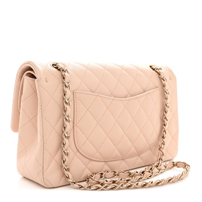 Chanel Caviar Quilted Medium Double Flap Light Beige 3 of 10
