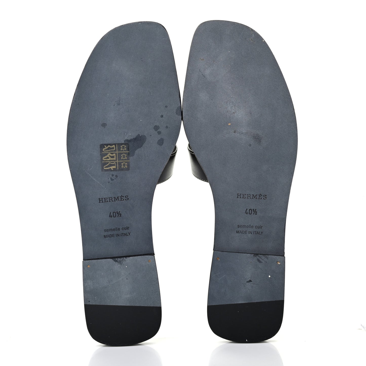 Box Calfskin Oran Sandals 40.5 Black