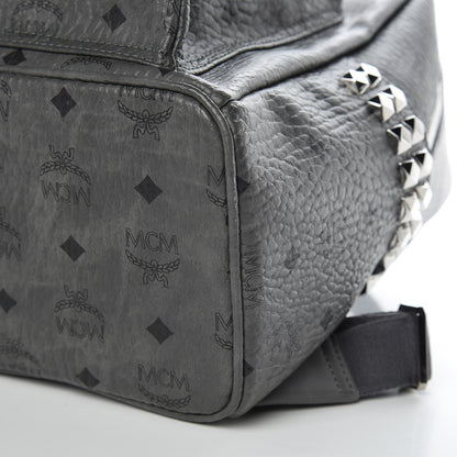 MCM Visetos Side Stud Medium Stark Backpack Grey 10 of 10