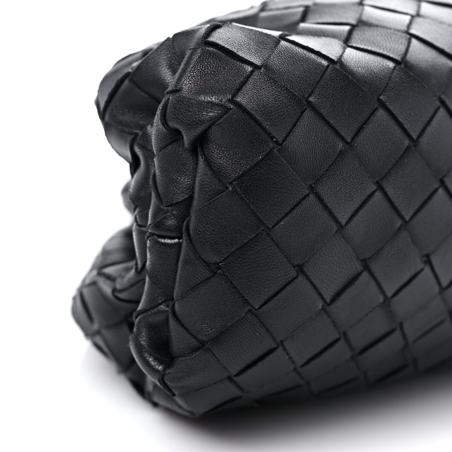 Nappa Maxi Intreccio The Pouch Oversized Clutch Black
