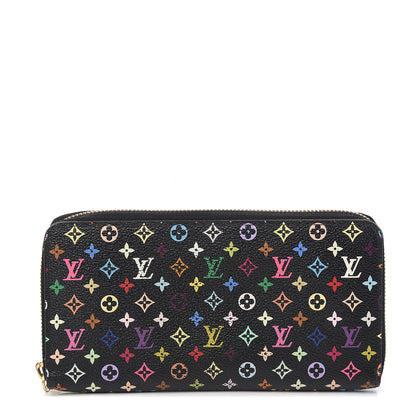 Louis Vuitton Monogram Multicolor Zippy Wallet Black Grenade 1 of 6