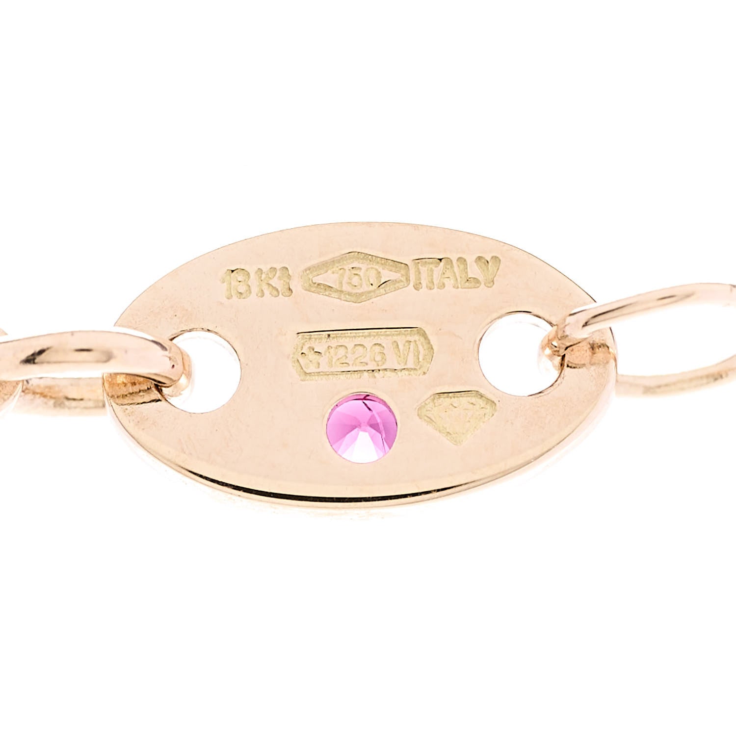 Roberto Coin 18K Rose Gold Diamond Blue Titanium Small Venetian Princess Flower Pendant Necklace 5 of 6