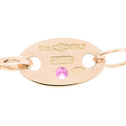 Roberto Coin 18K Rose Gold Diamond Blue Titanium Small Venetian Princess Flower Pendant Necklace 5 of 6