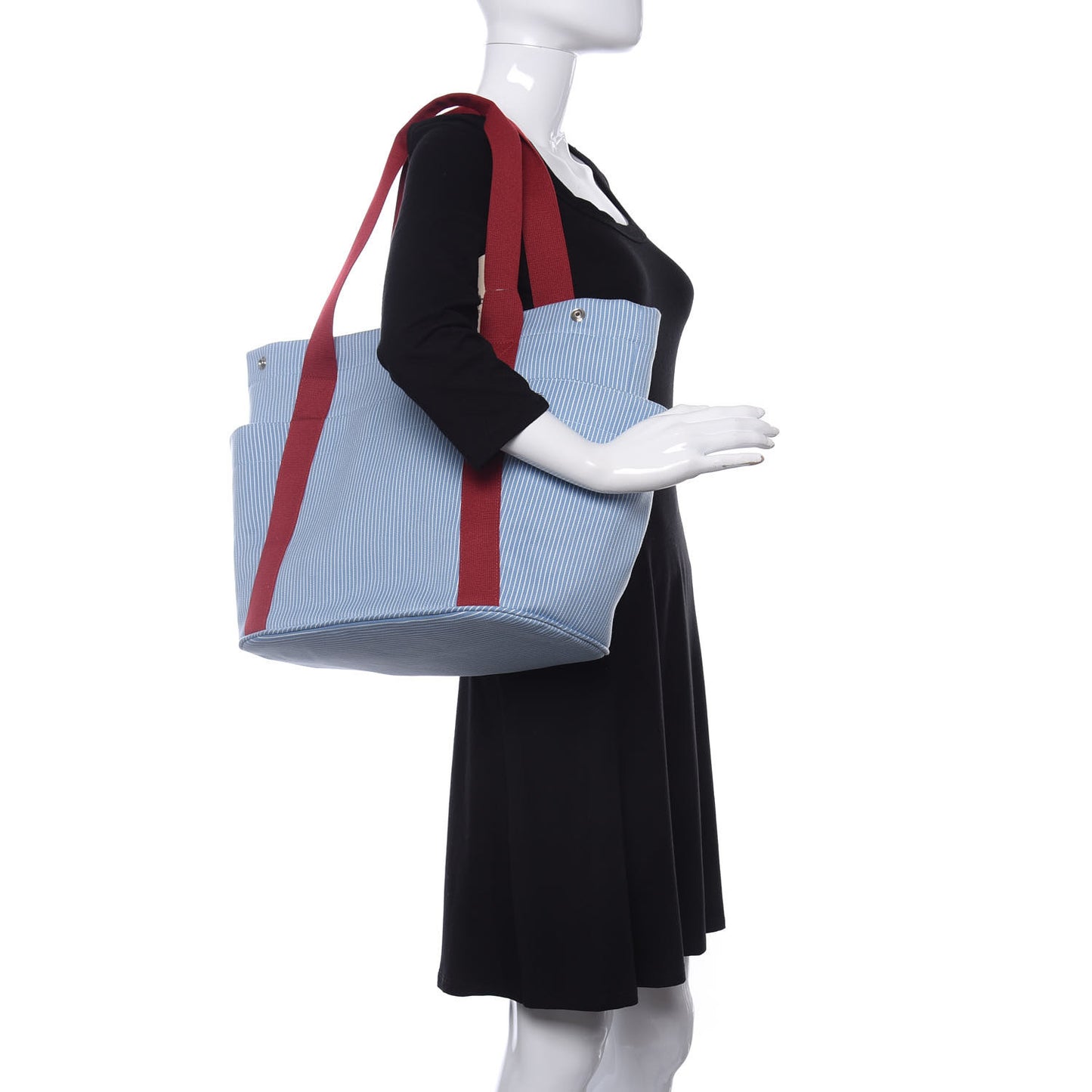 Cotton Canvas Passe-Passe Nappy Tote Bag Bluette